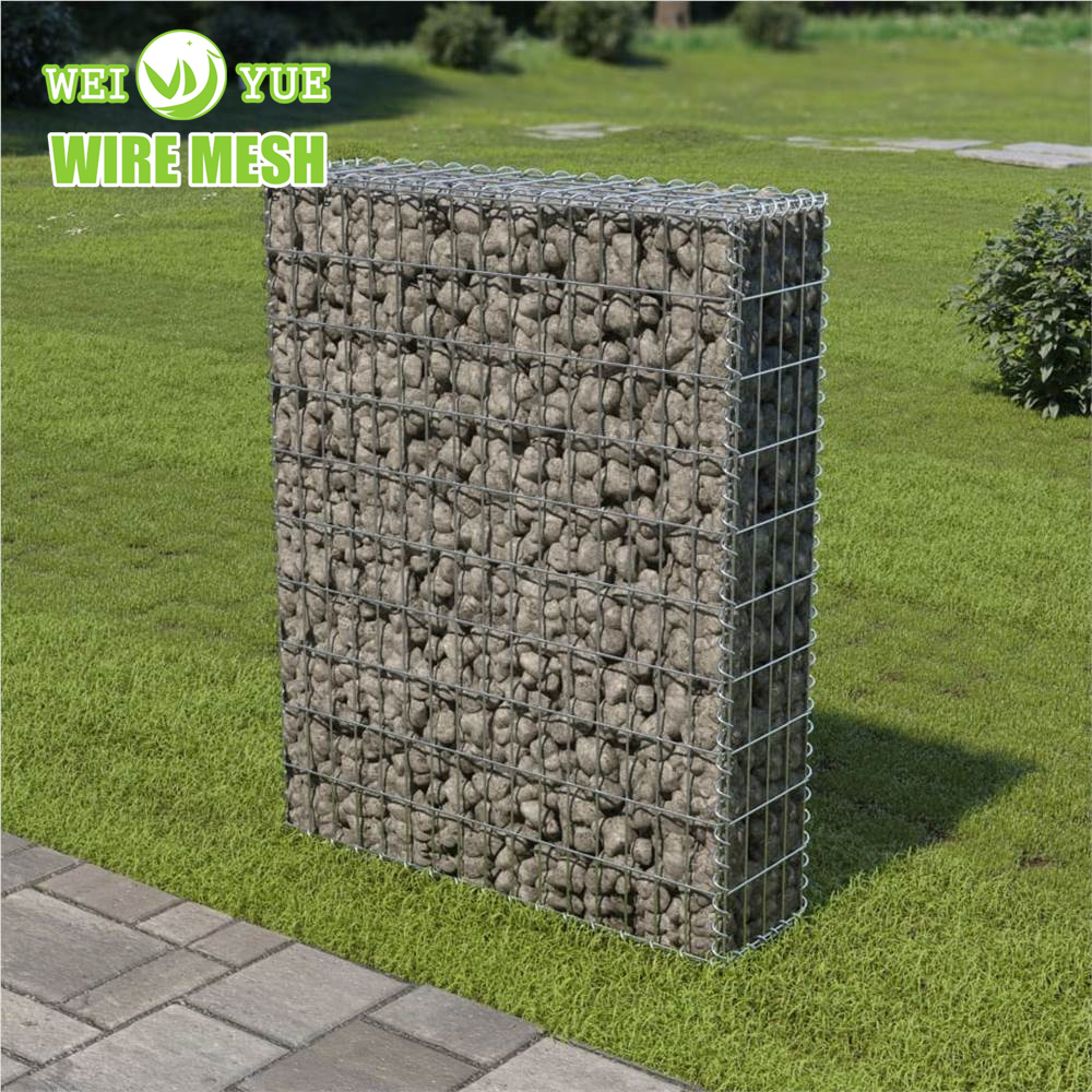 Gabion-Wall-with-Covers-Galvanised-Steel-80x20x100-cm-450038-0 Gabionenwand-mit-Abdeckungen-verzinkter-Stahl-80x20x100-cm-450038-0