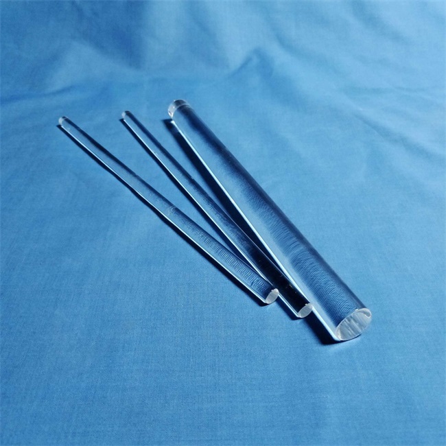 Low refractive index characteristic quartz rod Quarzstab mit niedrigem Brechungsindex
