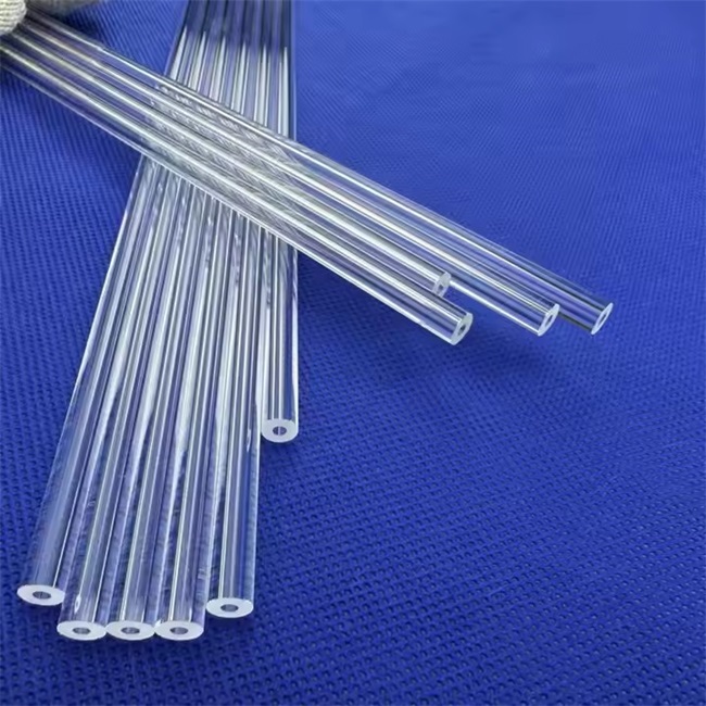 Outer diameter 1-900mm round mouth fused silica tube القطر الخارجي 1-900 مم أنبوب السيليكا المنصهر بالفم المستدير