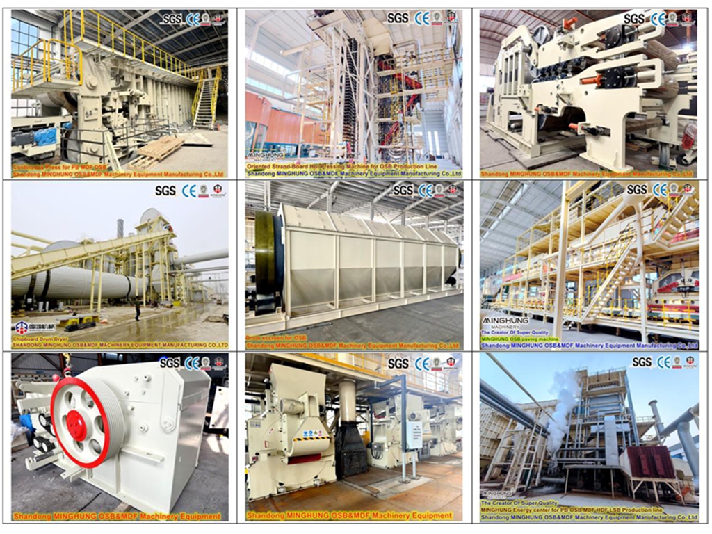 China MINGHUNG PB MDF OSB production line China MINGHUNG PB MDF OSB-Produktionslinie