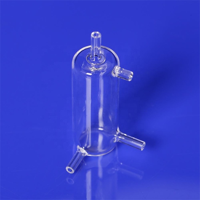 Laboratory transparent quartz overflow tube factory Usine de tubes de trop-plein de quartz transparent de laboratoire