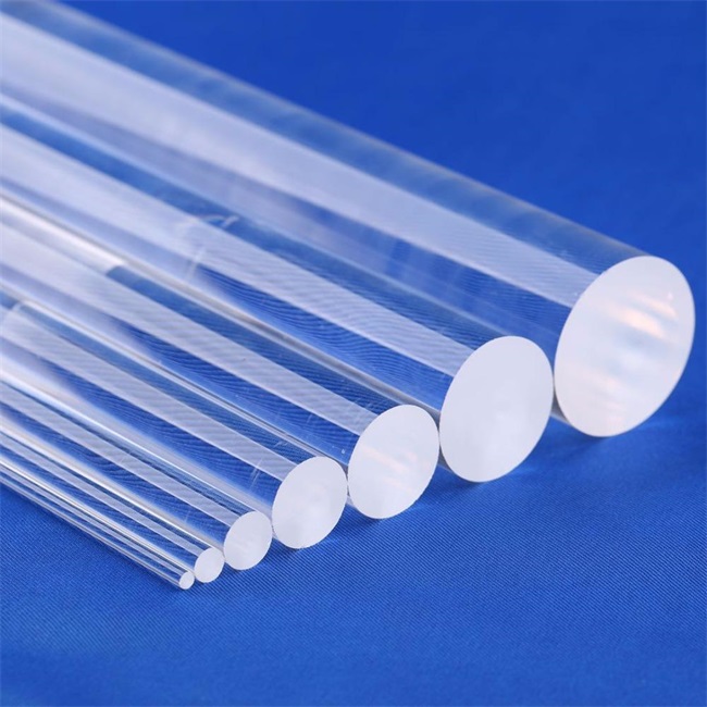High transparency optical element quartz rod قضيب كوارتز ذو عنصر بصري عالي الشفافية