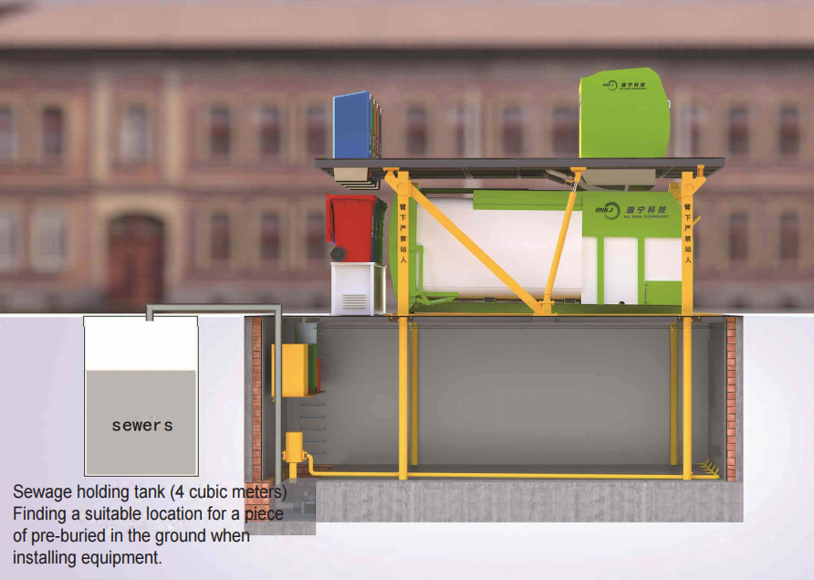 Underground Garbage Compactor Подземный уплотнитель мусора