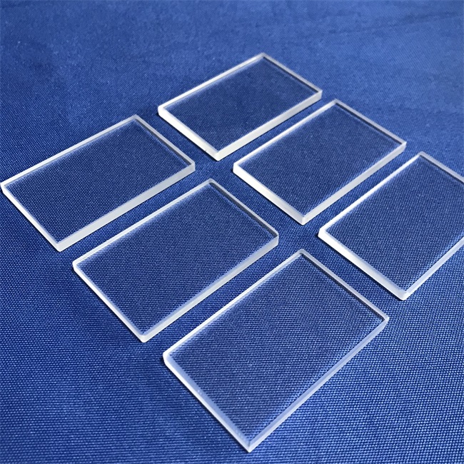Transparent Uv fused quartz glass plate Transparente UV-Quarzglasplatte
