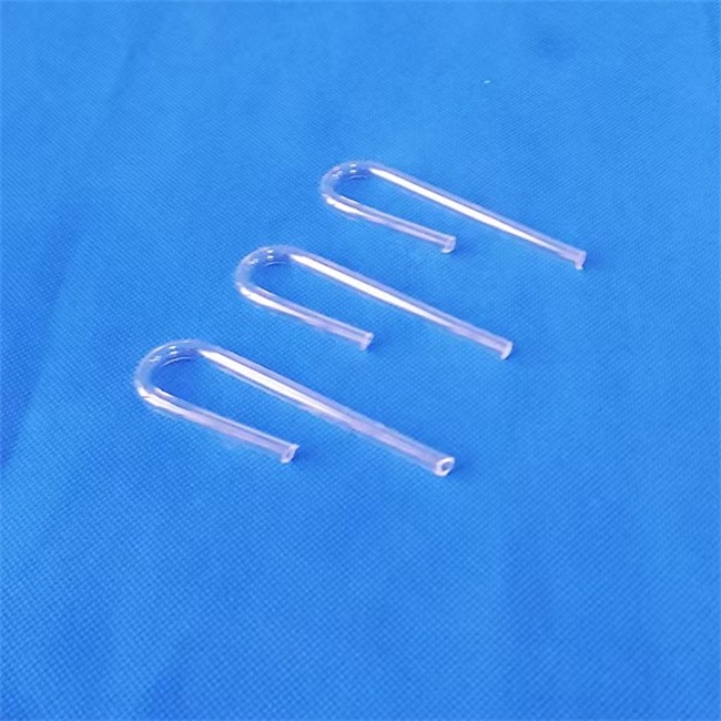 U-shaped arc-shaped quartz tube factory مصنع أنابيب الكوارتز على شكل قوس على شكل حرف U