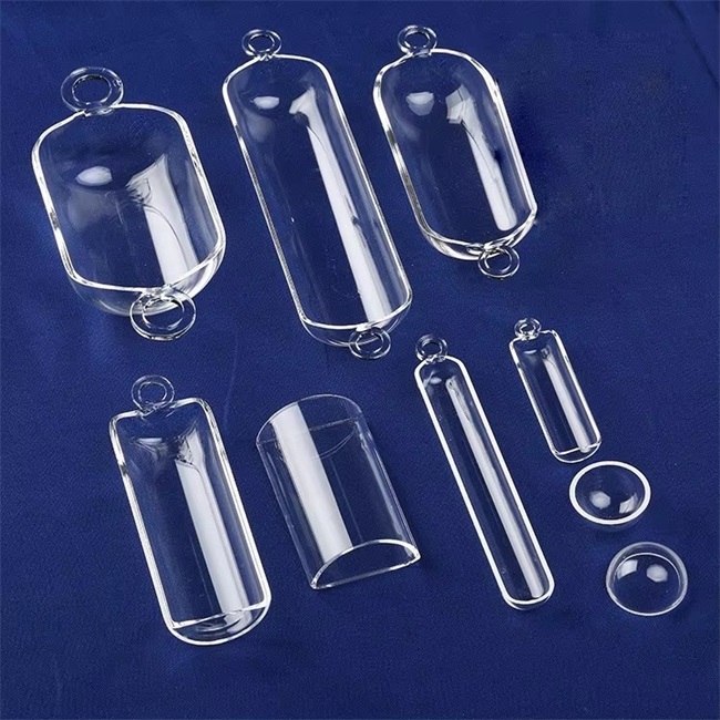 Polished transparent fused silica boat Bateau en silice fondue transparente polie
