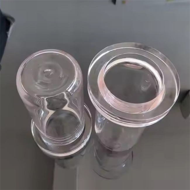 High temperature resistant quartz flange furnace tubes Tubos de horno con brida de cuarzo resistentes a altas temperaturas