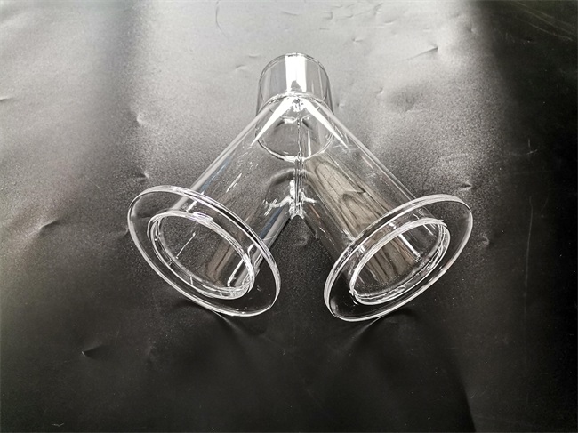 High-temperature resistant quartz furnace Y-tube reactor Hochtemperaturbeständiger Quarzofen-Y-Rohrreaktor
