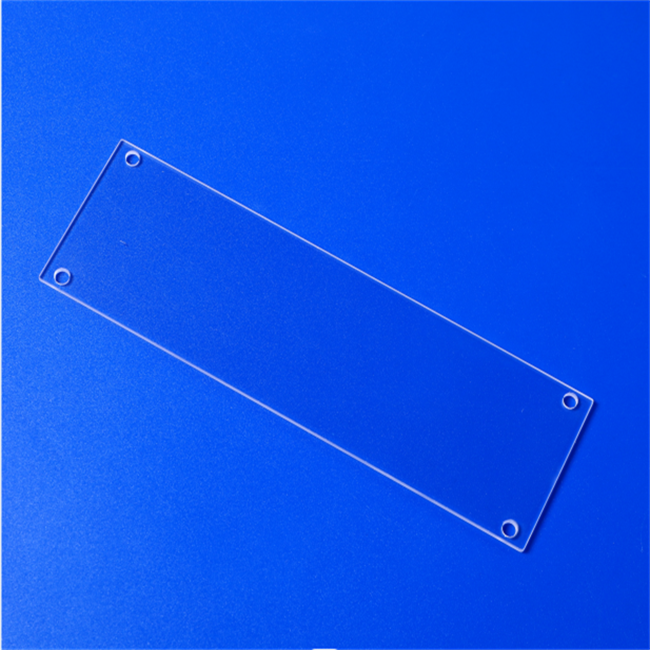 Rectangular Drilled Quartz Glass Plate Rechteckige gebohrte Quarzglasplatte