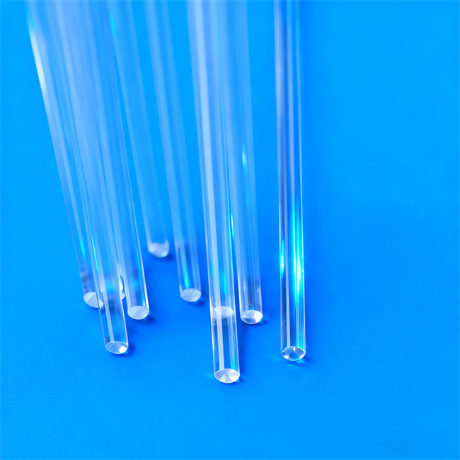 Solid transparent quartz light guide column seller Vendedor de coluna de guia de luz de quartzo transparente sólido