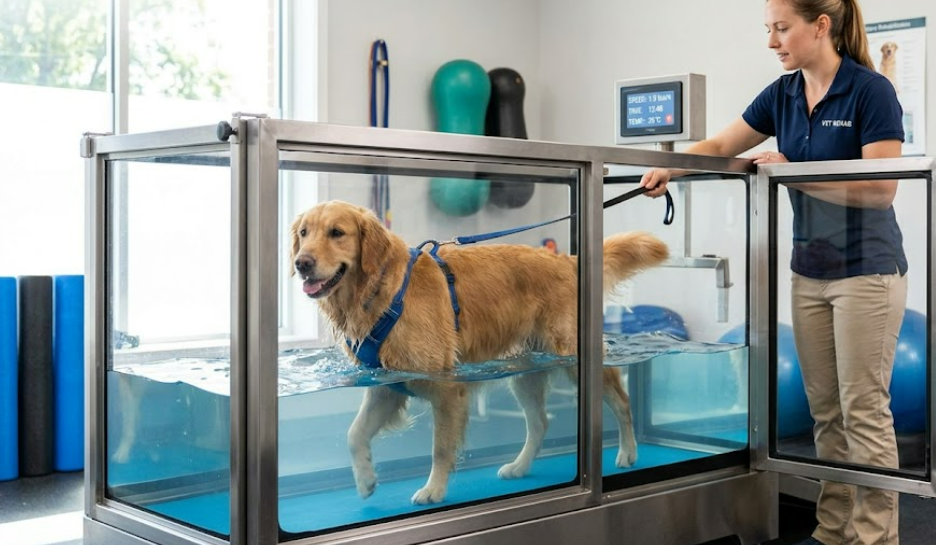 dog underwater treadmill ውሻ የውሃ ውስጥ ትሬድሚል