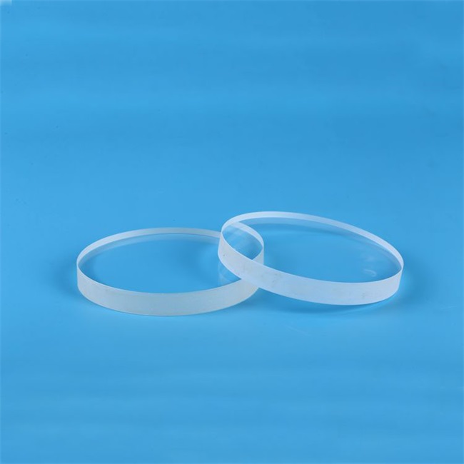 Laboratory round quartz glass window Rundes Laborfenster aus Quarzglas