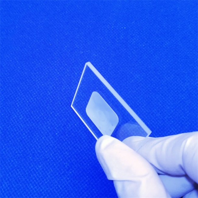 Placa de vidro de quartzo para microscópio