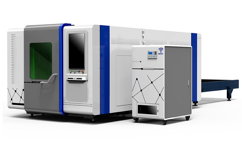 Dual Platform Full Protection Fiber Laser Cutting Machine 2 Dubbele platform volle beskerming vesellasersnymasjien 2