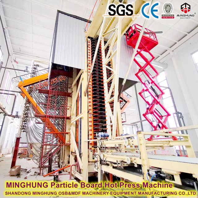 Particle Board Hot Pressing Machine Машина за горещо пресоване на плочи от дървесни частици MINGHUNG