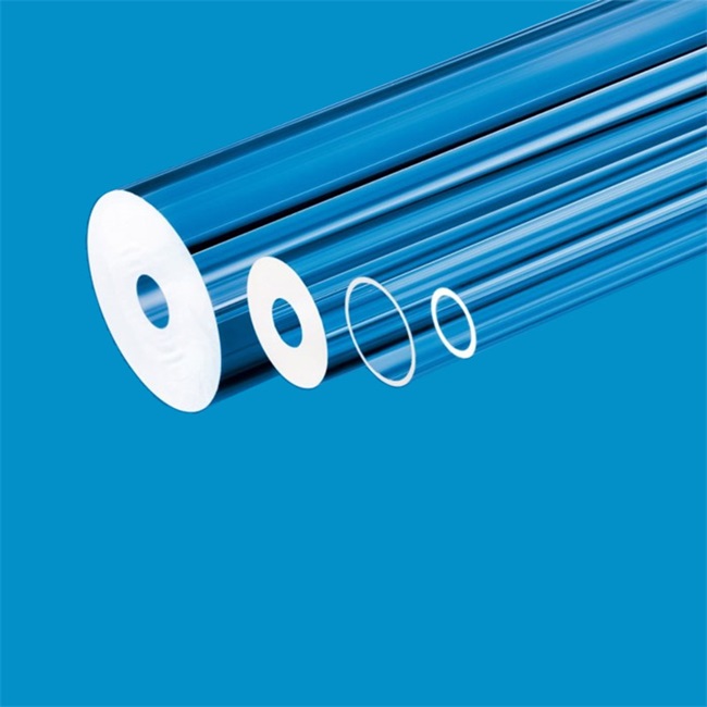 Transparent quartz tube with a wall thickness of 0.5-50mm 벽 두께가 0.5-50mm인 투명한 석영 튜브