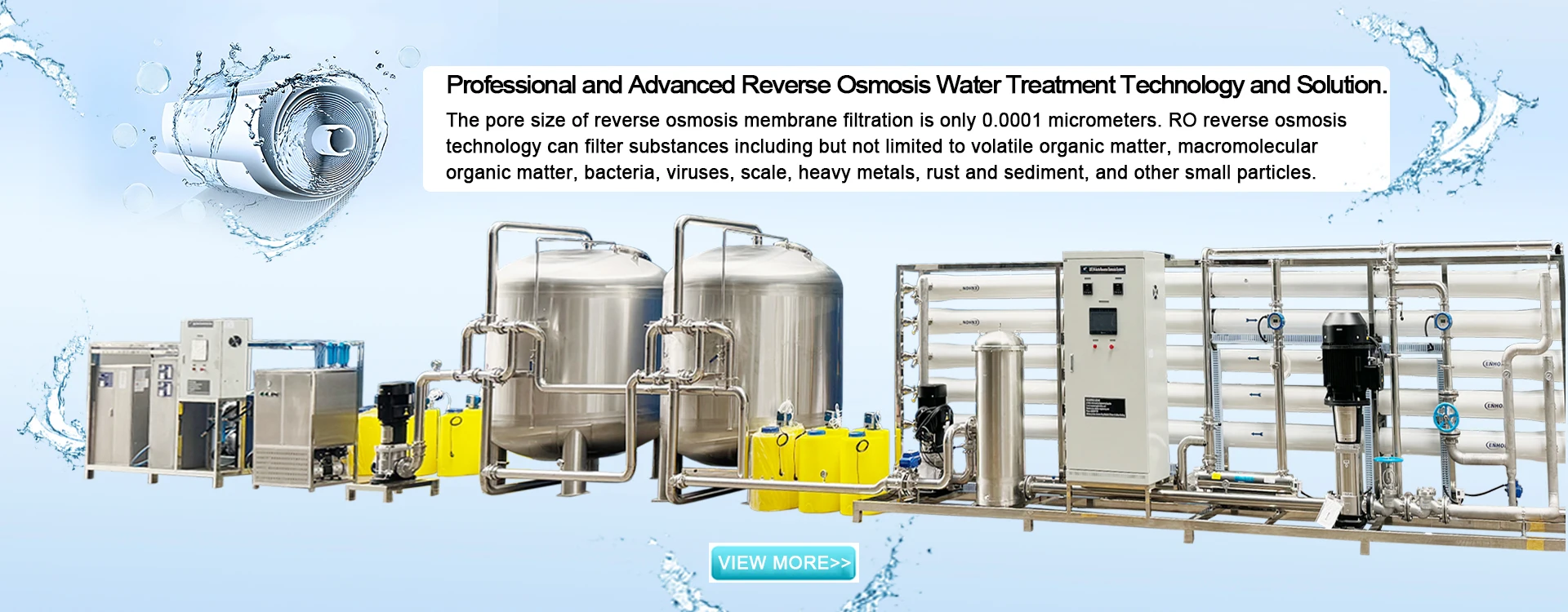 Caldera de sistema de agua industrial RO EDI de 40 tph