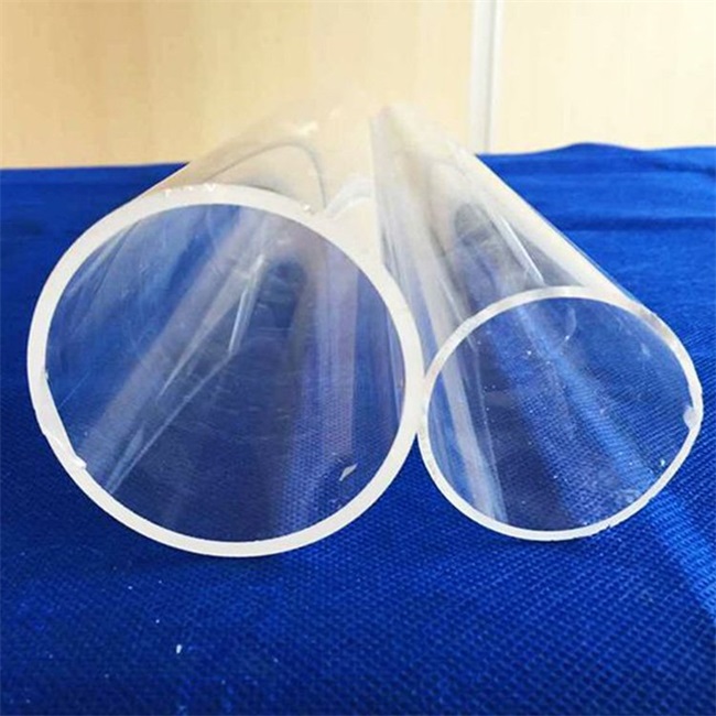 Clean room low particle quartz tube Reinraum-Quarzrohr mit geringem Partikelgehalt