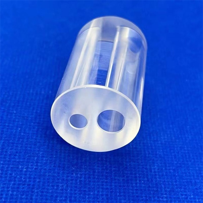 5-30mm diameter double hole transparent fused silica tube manufacturer Hersteller von transparenten Quarzglasrohren mit 5–30 mm Durchmesser und Doppelloch