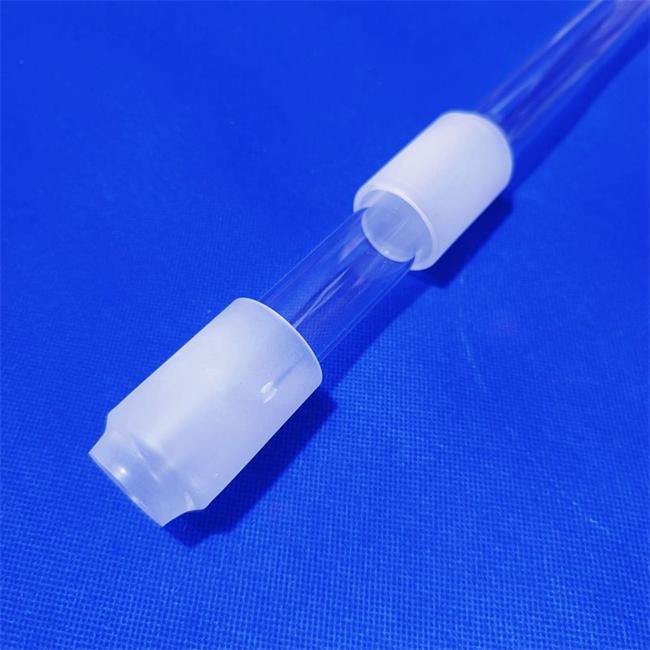 Frosted transparent quartz glass tube 曇らされた透明な石英ガラス管