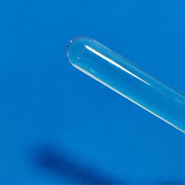 Transparent round bottomed quartz glass rod wholesaler Mayorista de varillas de vidrio de cuarzo de fondo redondo transparente