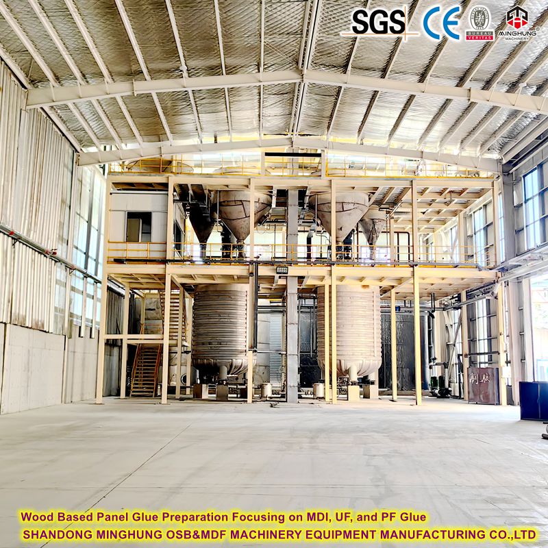 Wood Based Panel Glue Preparation Focusing on MDI, UF, and PF Glue Фокусиране на подготовката за лепило на дървена основа