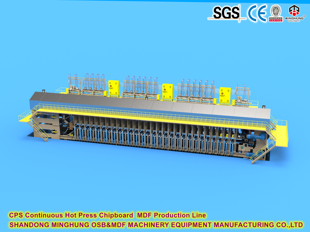 CPS Continuous Hot Press Particleboard Production Line Лінія па вытворчасці ДСП бесперапыннага дзеяння гарачага прэса CPS