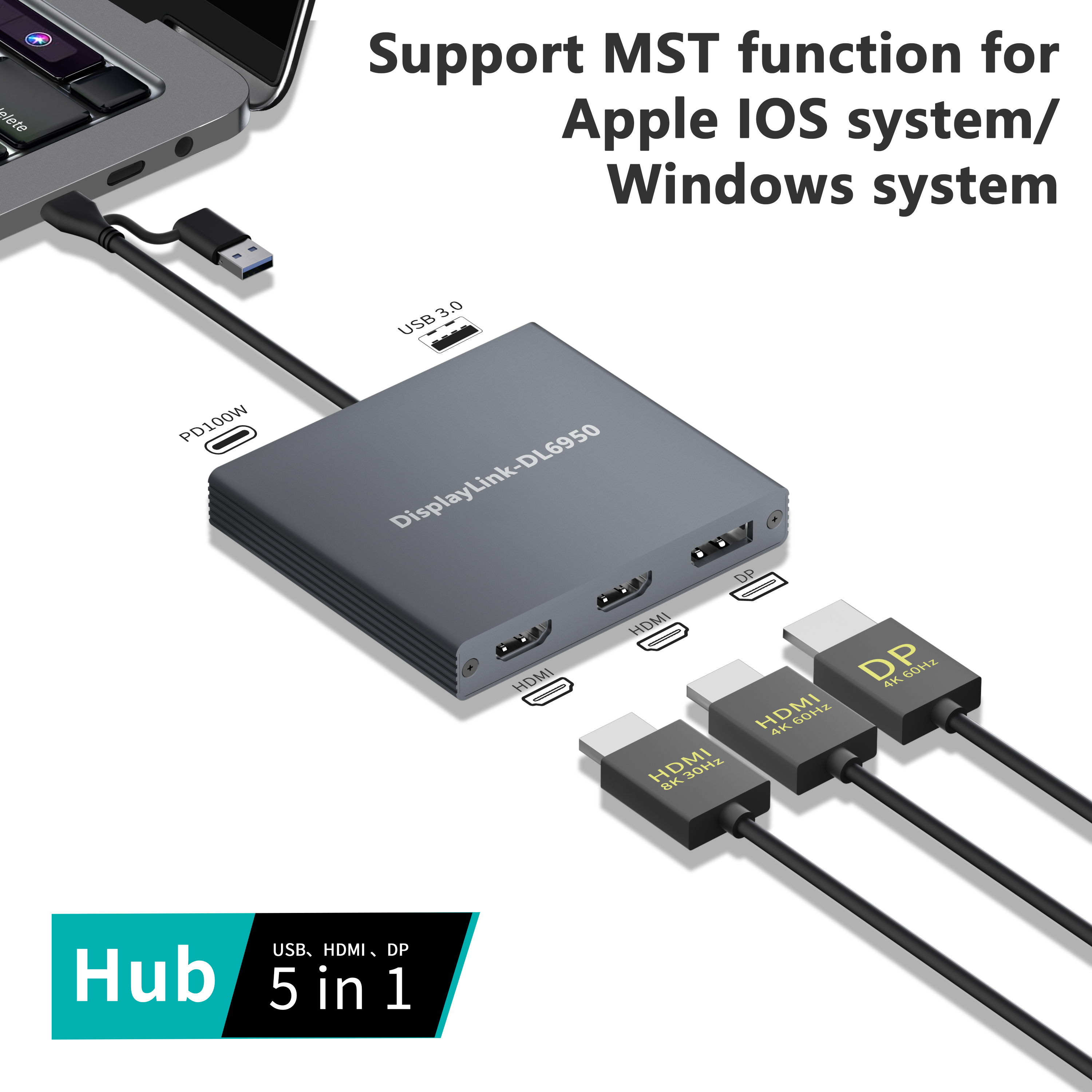 DL6950 USB-C docking station 01