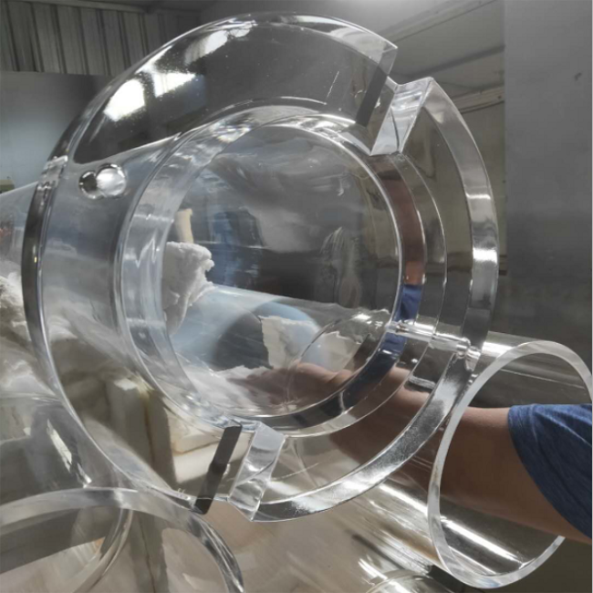CVD furnace transparent cylindrical quartz tube فرن CVD أنبوب كوارتز أسطواني شفاف