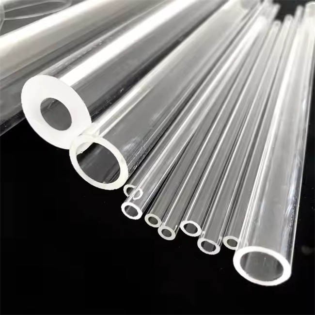 Quartz capillary tube transparent large diameter quartz tube Quarzkapillarrohr, transparentes Quarzrohr mit großem Durchmesser