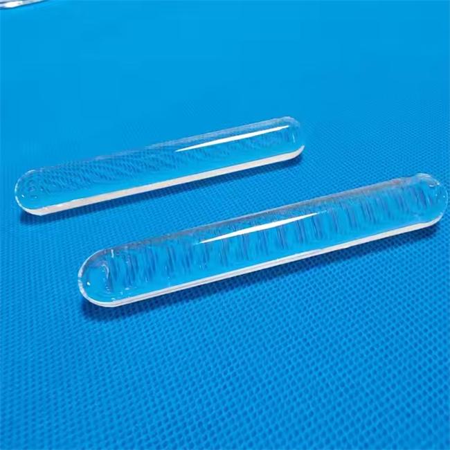 Transparent round bottom quartz glass rod supplier Proveedor de varillas de vidrio de cuarzo de fondo redondo transparente