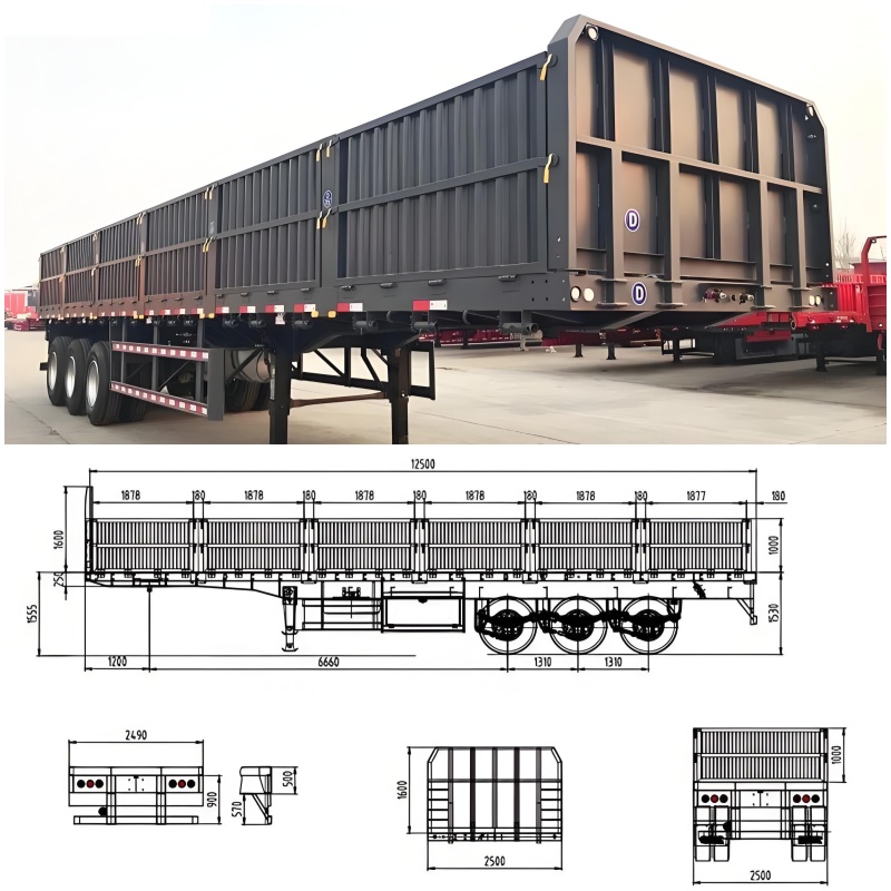 Cargo Semi-Trailer Semi-remorque cargo