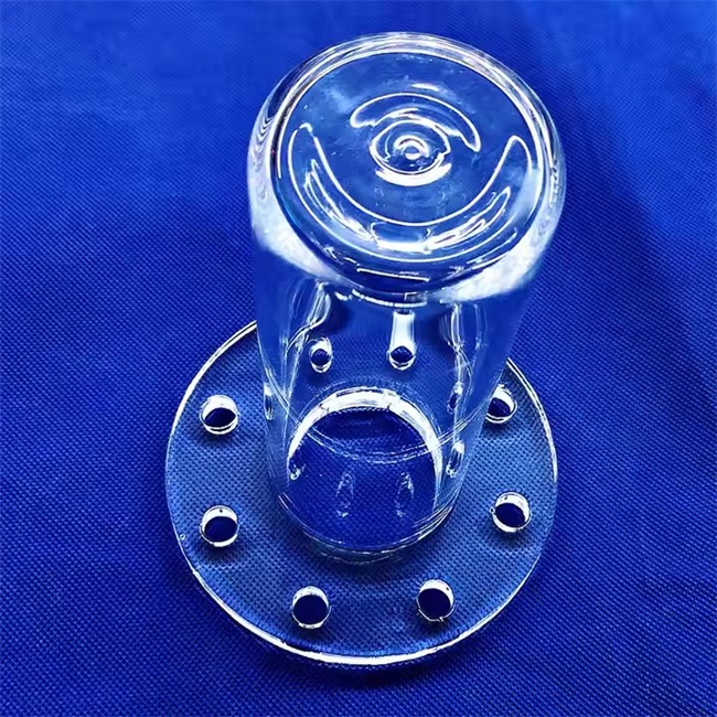 Transparent fused optical quartz glass flange price Preço de flange de vidro óptico de quartzo fundido transparente