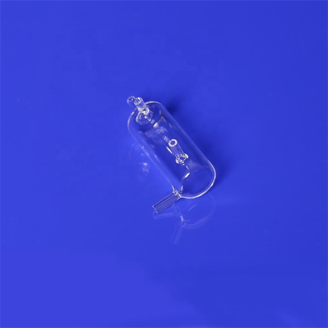 High temperature resistant laboratory transparent quartz overflow tube Tube de débordement en quartz transparent de laboratoire résistant aux hautes températures