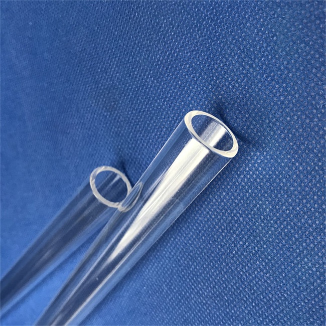 10mm diameter transparent quartz tube Transparentes Quarzrohr mit 10 mm Durchmesser