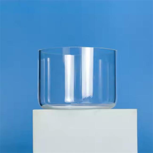 Transparent cylindrical quartz crucible بوتقة كوارتز أسطوانية شفافة