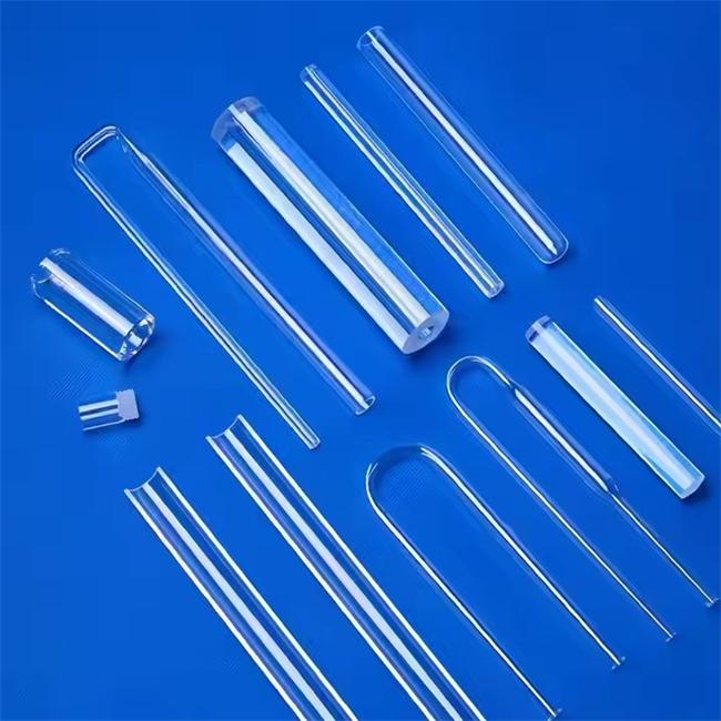 Chemical U-shaped bent quartz tube Tube de quartz courbé chimique en forme de U