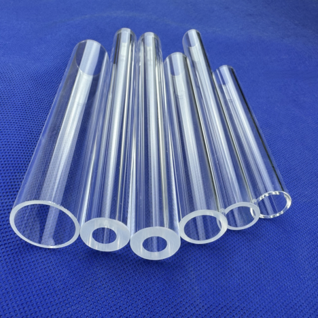 Fiber quartz tube with a wall thickness of 2-10mm 벽 두께가 2-10mm인 섬유 석영 튜브