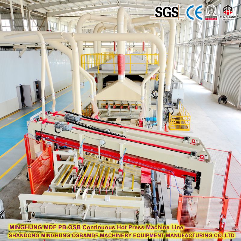 MDF PB OSB Continuous Hot Press Machine Line خط آلة الضغط الساخن المستمر MINGHUNG MDF PB OSB