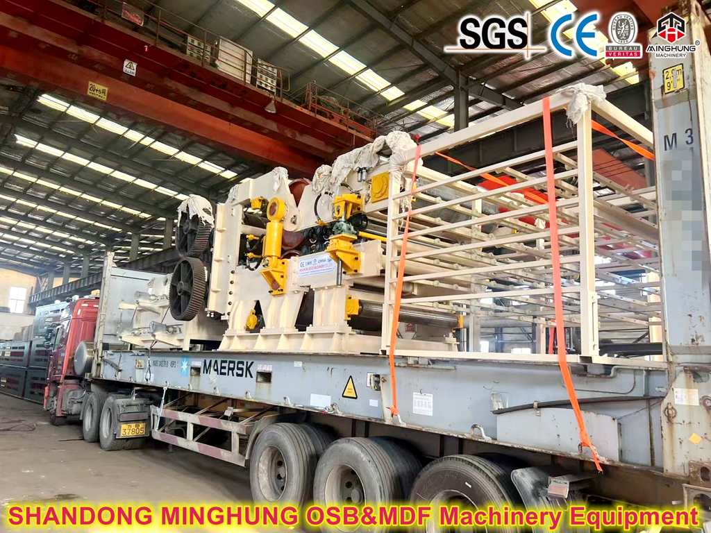 MINGHUNG OSB Continuous pre-press loading MINGHUNG OSB ক্রমাগত প্রি-প্রেস লোড হচ্ছে
