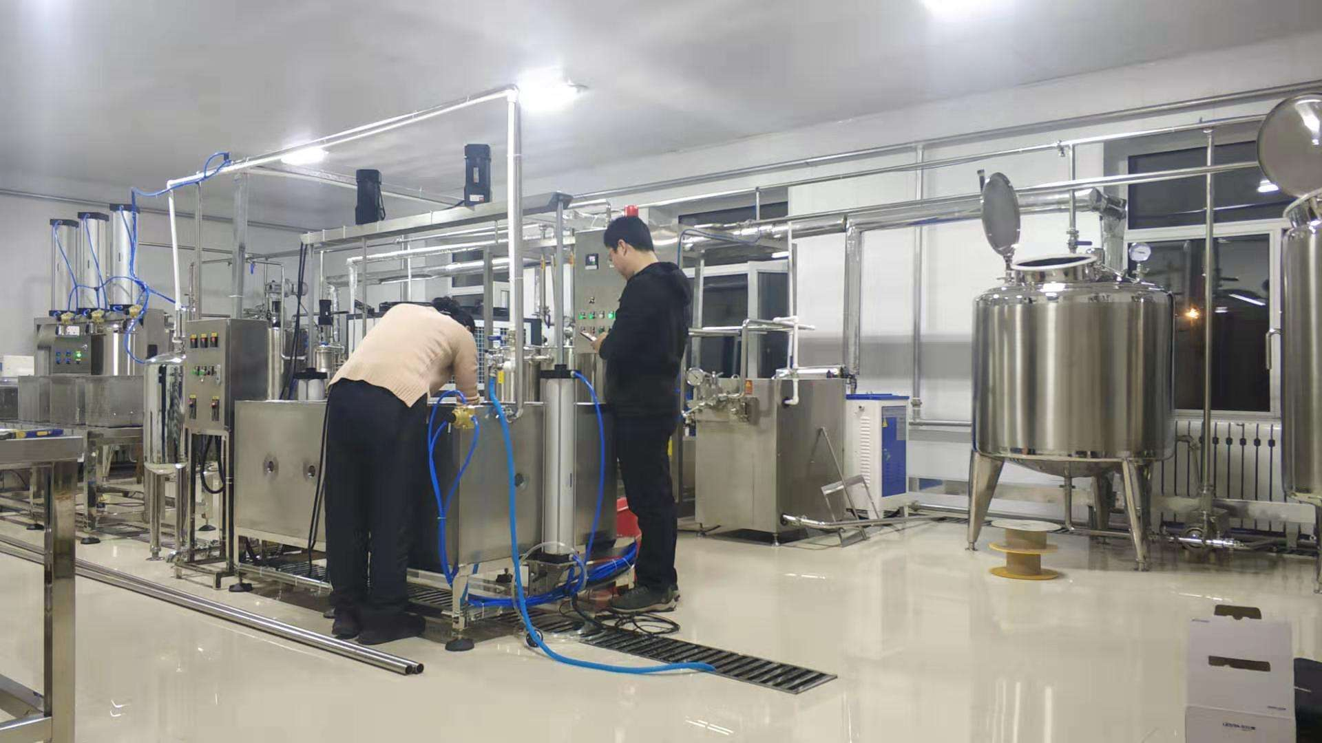 화이트 치즈 생산 라인