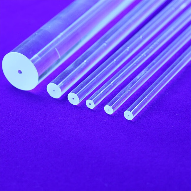 Thick wall reinforced quartz tube Tubo de quartzo reforçado com parede espessa