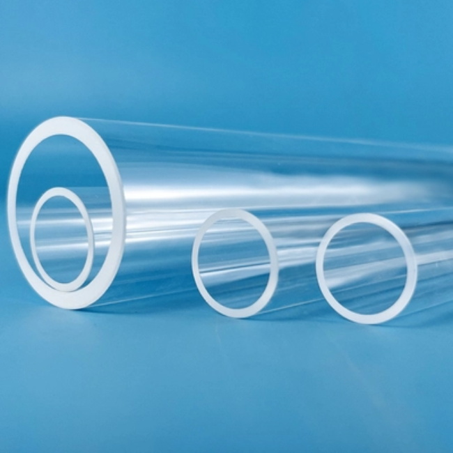 Customized Oh 1ppm high purity quartz glass tube Maßgeschneiderte Oh 1 ppm hochreines Quarzglasrohr