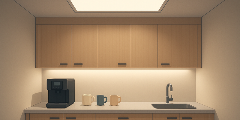 8.0 Pantry ambient plus counter task light 8.0 Ambien pantri ditambah lampu tugas kaunter