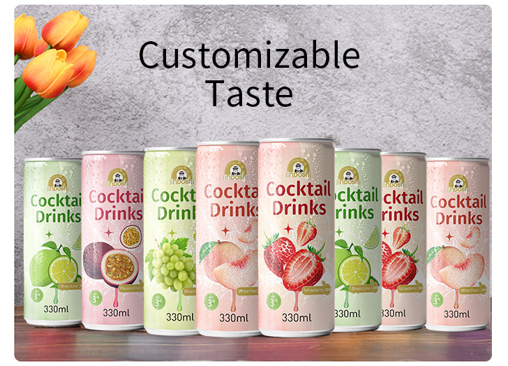 OEM 3-8% Alcohol Fruit Flavored Canned Cocktail OEM 3-8% 酒精果味罐裝雞尾酒