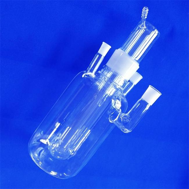 Transparent chemical reaction quartz distillation bottle seller بائع زجاجة التقطير الكوارتز التفاعل الكيميائي الشفاف