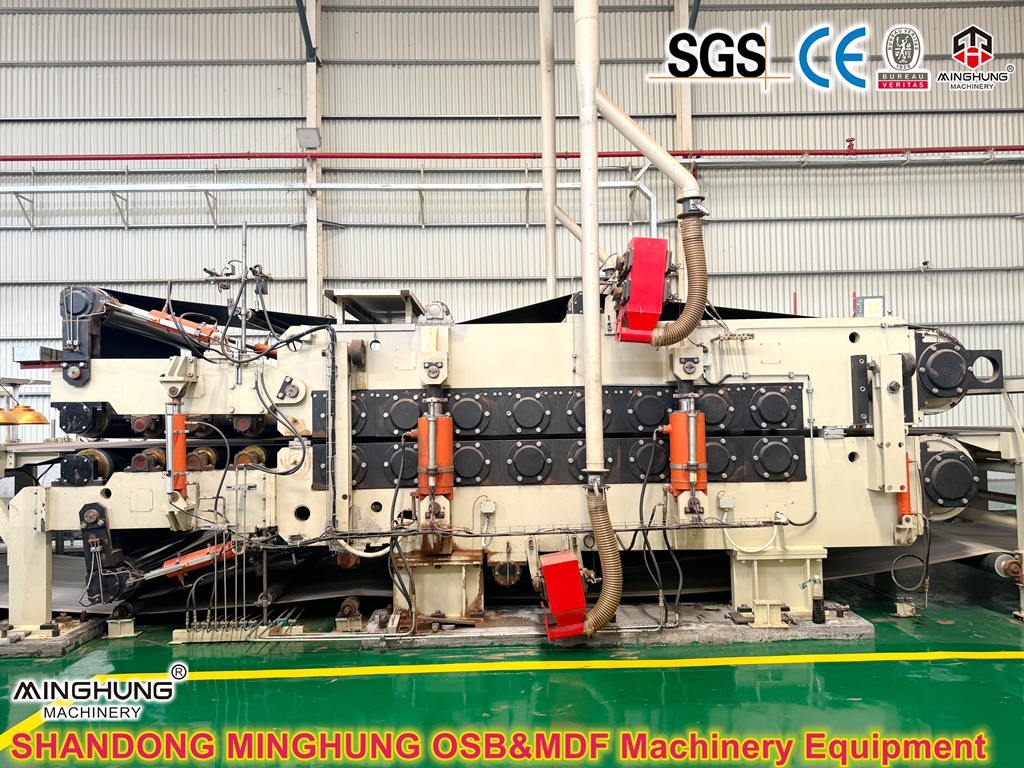 Continuous pre press for MDF panel production MINGHUNG الضغط المسبق المستمر لإنتاج ألواح MDF