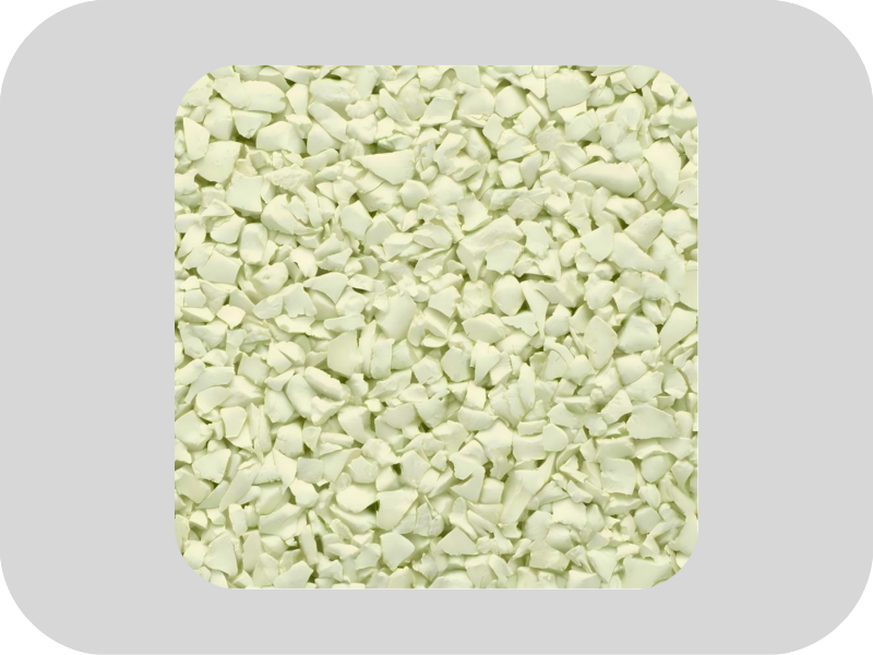 Strong and stable yellow EPDM rubber granules Starkes und stabiles gelbes EPDM-Gummigranulat