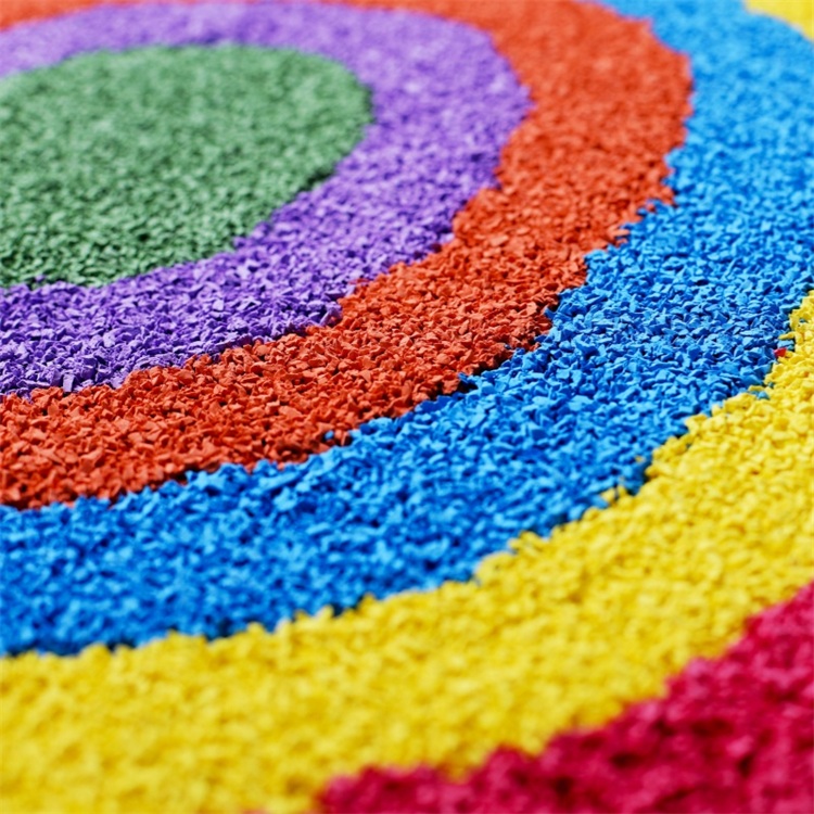 Custom color EPDM rubber granules EPDM-Gummigranulat in Sonderfarbe