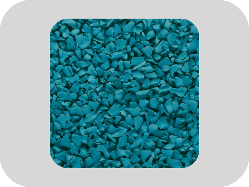 Antioxidant blue high elasticity EPDM rubber granules Granulés de caoutchouc EPDM bleu antioxydant à haute élasticité